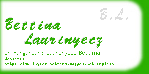 bettina laurinyecz business card